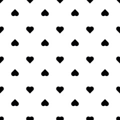 Black heart seamless pattern