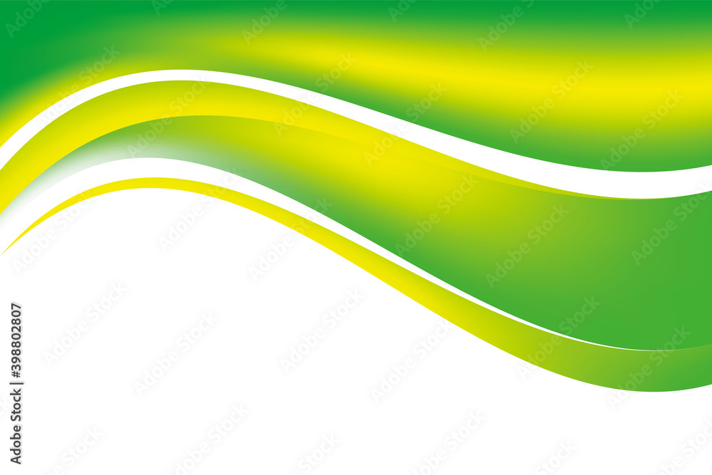 Aufkleber abstract smooth green yellow wavy background design template vector, professional flowing green mesh