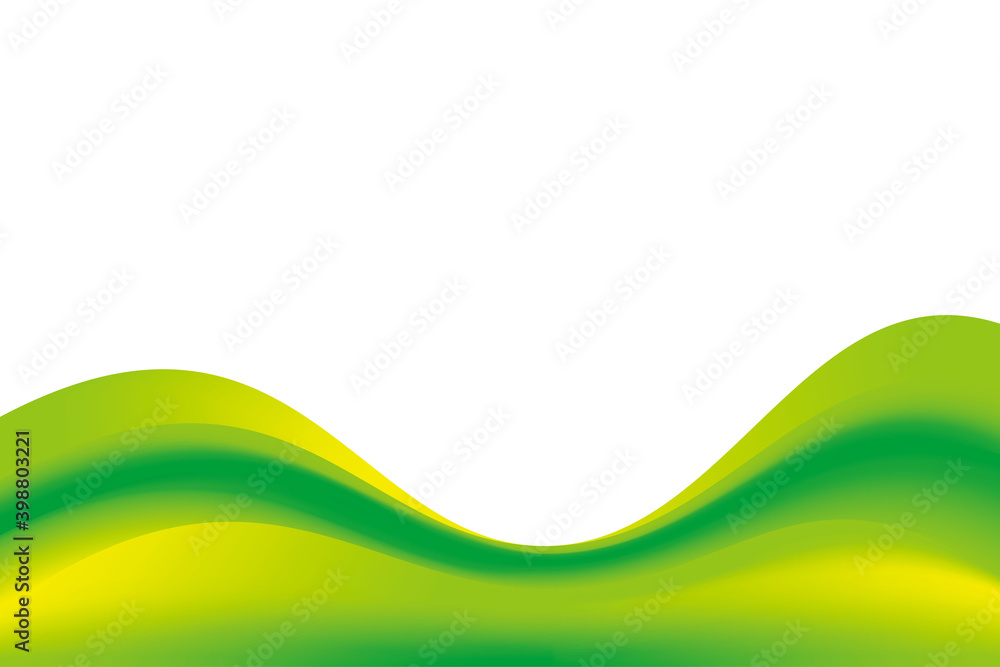 Aufkleber abstract smooth green yellow wavy background design template vector, professional flowing green mesh