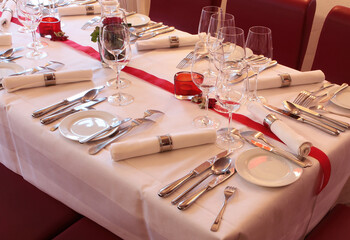 Gedeckter Tisch im Restaurant