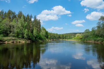 Fototapeta na wymiar River Priekuļi Parish - Latvia 