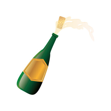 champagne bottle explosion celebration party