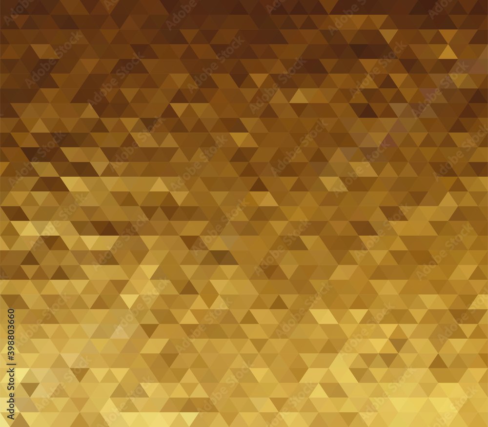 Aufkleber Vector Abstract golden triangle pattern background. CMYK color. No transparent, no gradient