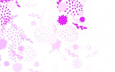 Light Purple, Pink vector abstract pattern with flowers, roses.