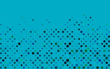 Light Blue, Green vector pattern with spheres. Beautiful colored illustration with blurred circles in nature style. Pattern for ads, leaflets.