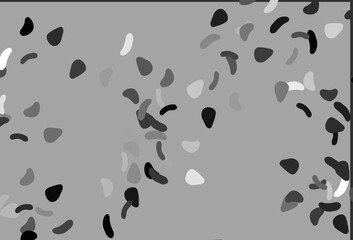 Light Silver, Gray vector background with abstract forms.