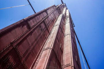 golden gate architecture look up the sky
