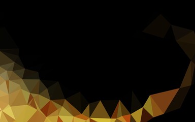 Dark Yellow, Orange vector polygon abstract backdrop. Modern geometrical abstract illustration with gradient. Completely new design for your business.