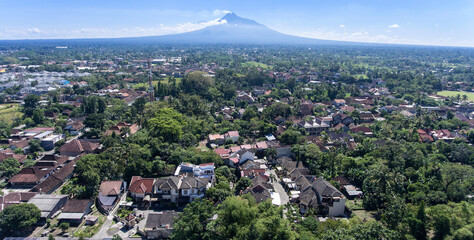 Naklejka premium Panorama of Mount Merapi