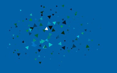 Light Blue, Green vector cover in polygonal style. Beautiful illustration with triangles in nature style. Pattern for busines ad, booklets, leaflets