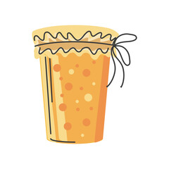 glass jar with jam fruit confiture detailed icon