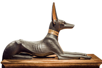 Anubis statue on white background png