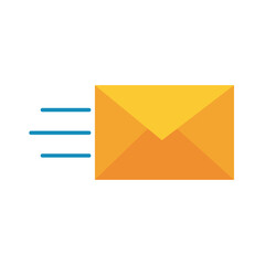 envelope mail line and fill style icon