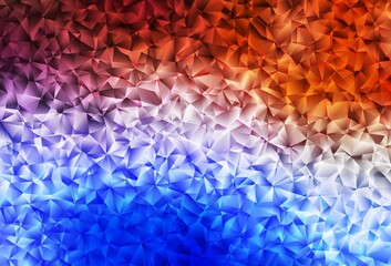 Obraz premium Light Blue, Red vector shining triangular background.