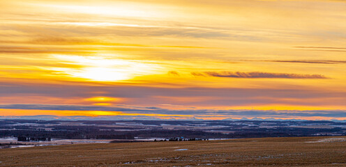 sunset in the mountains