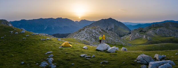 Wide panorama of Mount Giona, the Highest Mountain of Southern Greece