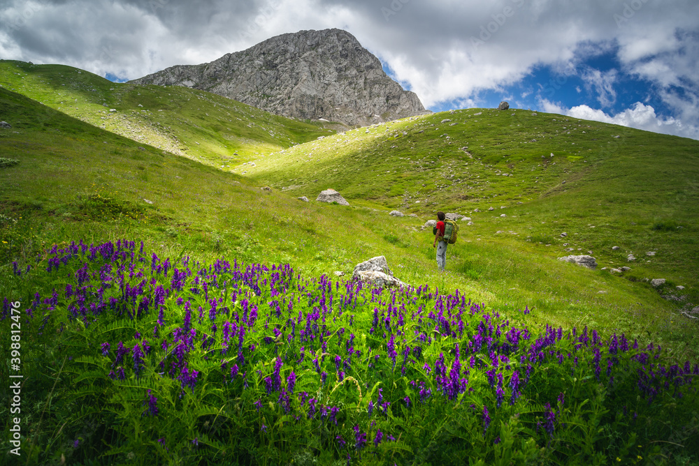 Wall mural Climbing at Mount Giona, the Highest Mountain of Southern Greece