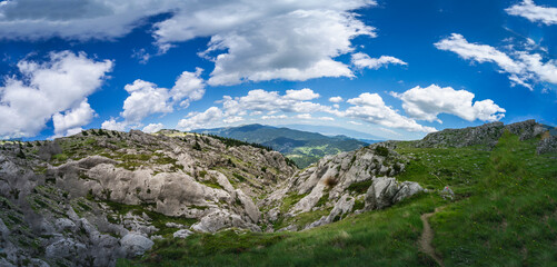 Wide panorama of Mount Giona, the Highest Mountain of Southern Greece