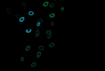 Dark Blue, Green vector backdrop with dots.