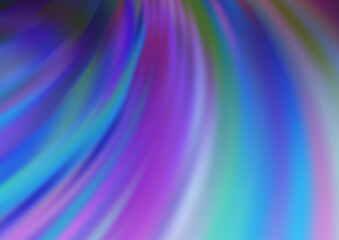 Light BLUE vector pattern with bent ribbons. Shining illustration, which consist of blurred lines, circles. Brand new design for your ads, poster, banner.