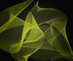 Abstract black background with line waves vector
