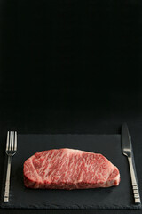 Raw Wagyu Beef Steak