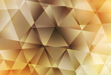 Light Orange vector polygon abstract background.