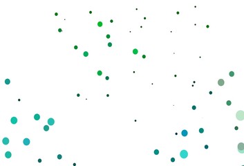 Light Blue, Green vector pattern with spheres.