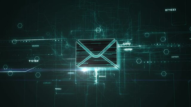 Business, Technology, Internet and network concept. Message Email. Mail communication online chat.