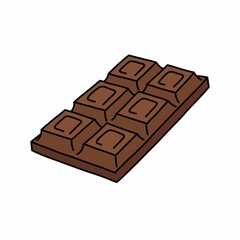 chocolate bar doodle icon, vector illustration