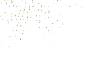 Light orange vector background with gender symbols.
