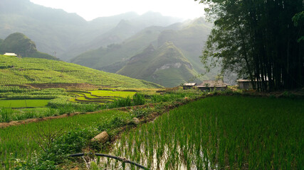 Amazing landscape from Ha Giang Village in Vietnam