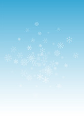 White Snowflake Vector Blue Background. Abstract 