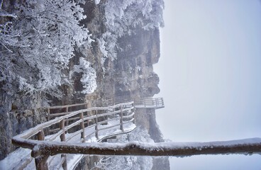 snow covered bridge