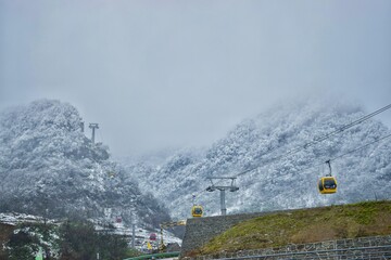 ski resort in the mountains