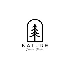 nature premium design logo vector illustration