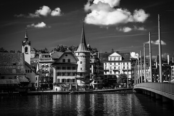 Fototapeta premium City Center of Lucerne in Switzerland on a sunny day - travel photography
