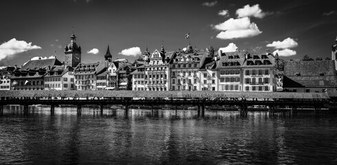Fototapeta na wymiar Historic district of the city of Lucerne in Switzerland - travel photography