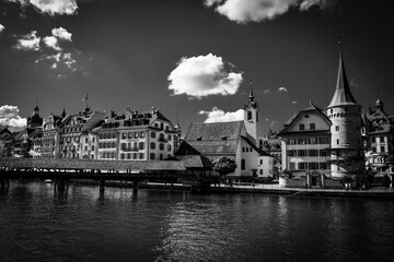 Fototapeta premium City of Lucerne Switzerland and Lake Lucerne - travel photography