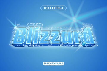 Fototapeta premium Blizzard Text Effect Style Appearance