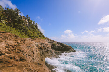 Spitting Cave, East Honolulu coast, Oahu, Hawaii