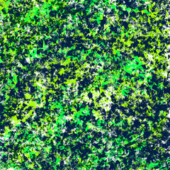 Abstract scattered green leaves background