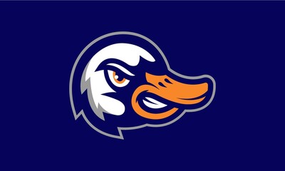 Duck sports vector mascot logo design