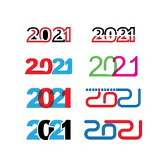 2021 new year icon vector illustration design template
