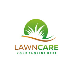 Lawn care logo. lawn services logo design vector