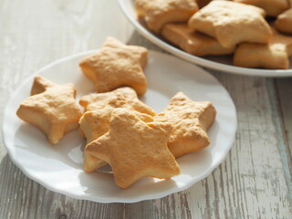 Homemade cookies on rustic table