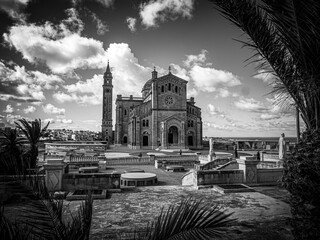 Famous Ta Pinu Shrine - a popular church on the Island of Gozo