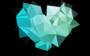 Light Blue, Green vector polygonal background. A vague abstract illustration with gradient. Brand new style for your business design.