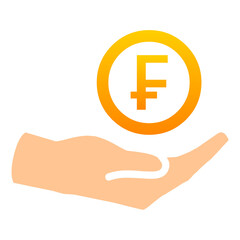 Color icon for Swiss Franc Saving EPS10