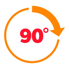 Flat vector icon for 90Digree EPS10